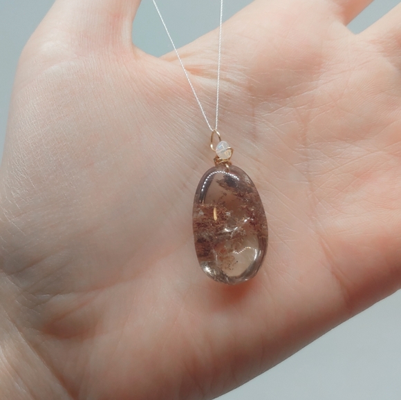 Opal phantom quartz pendant - Picture 2 of 5